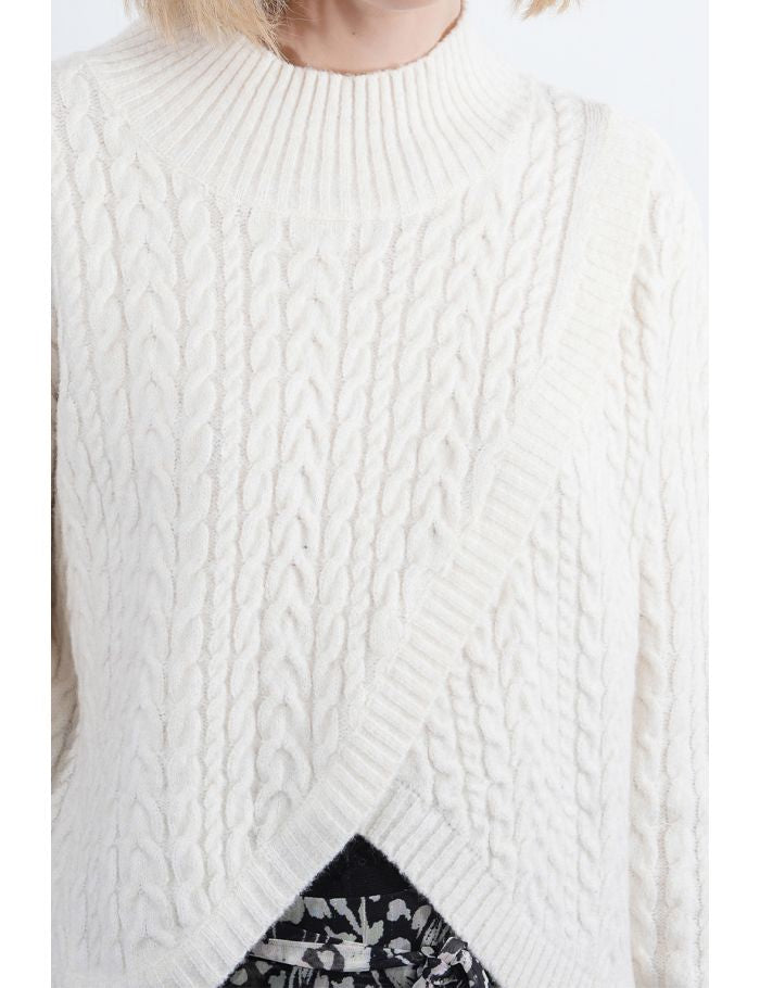 Cable knit sweater