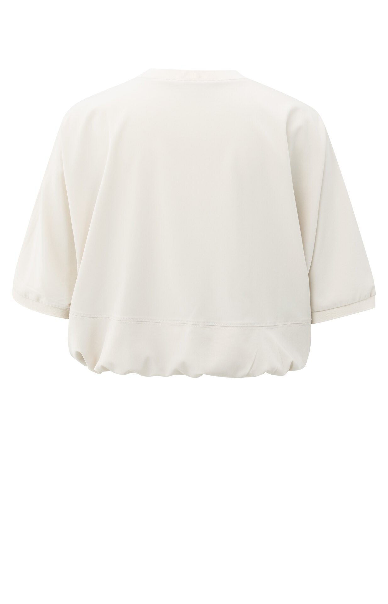 Balloon hem top in chalk white