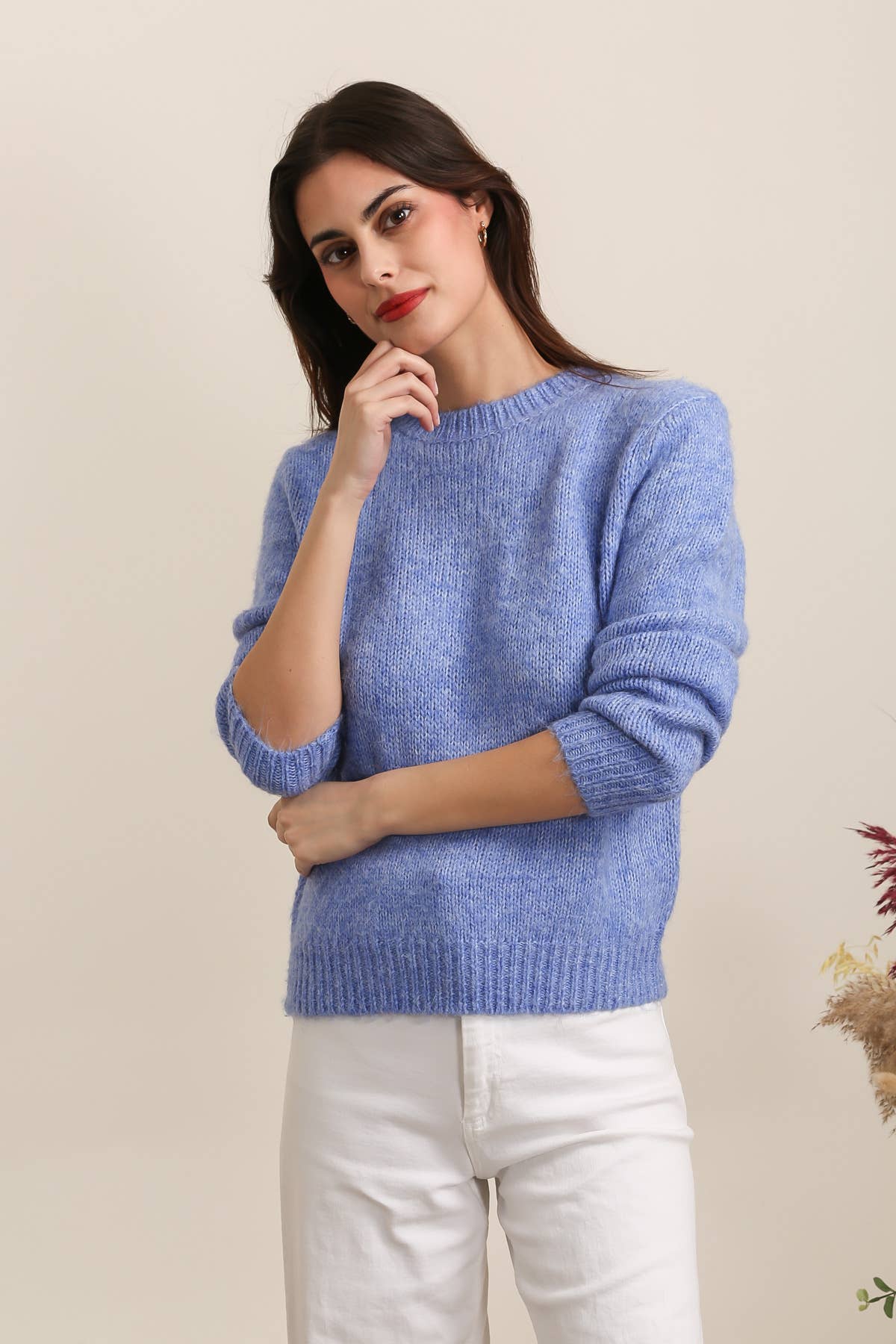 KNITTED SWEATER BLUE