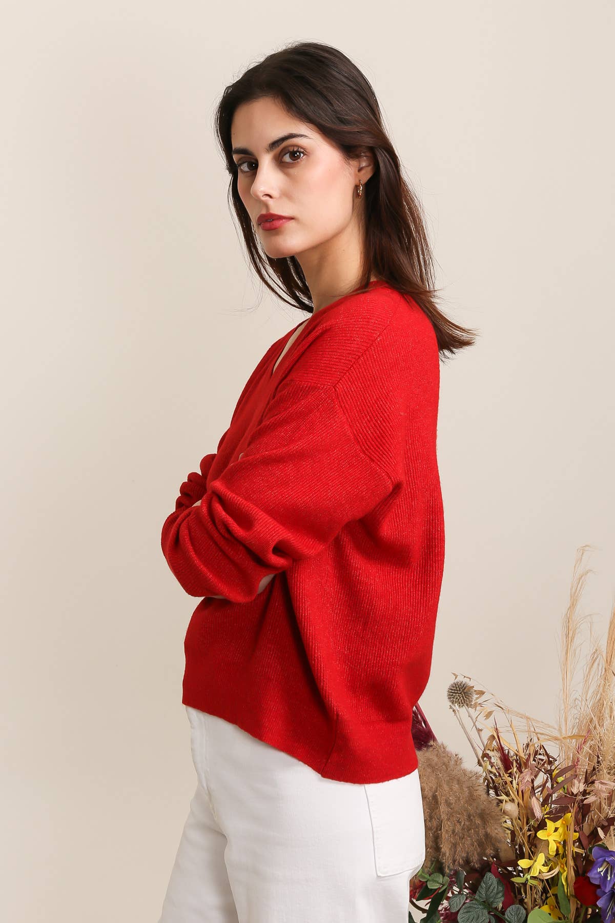 KNITTED SWEATER RED