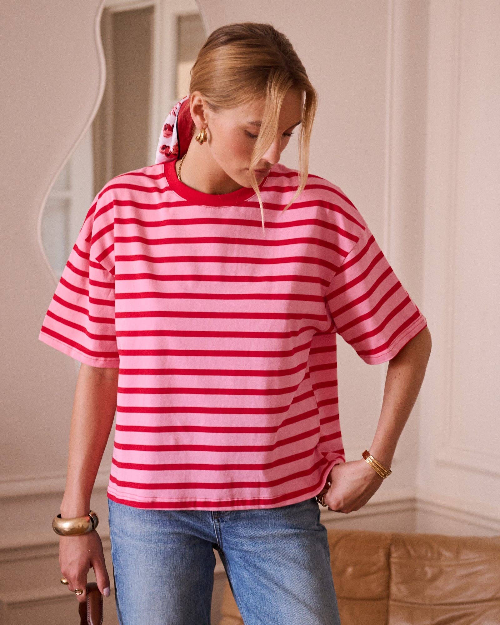 Nahara T-shirt: Red