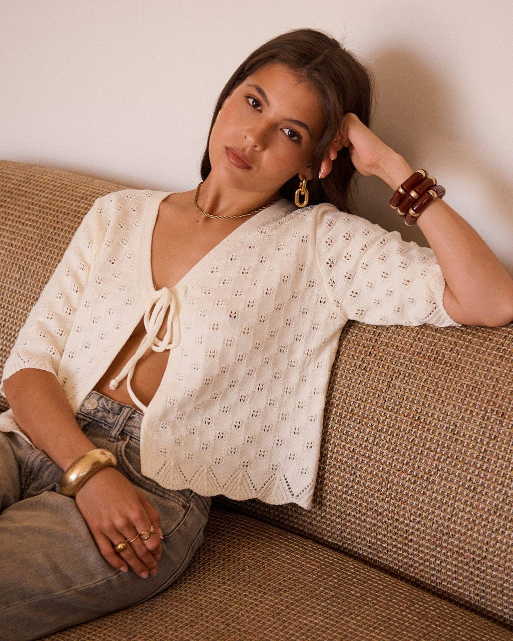 Alia vest: Cream