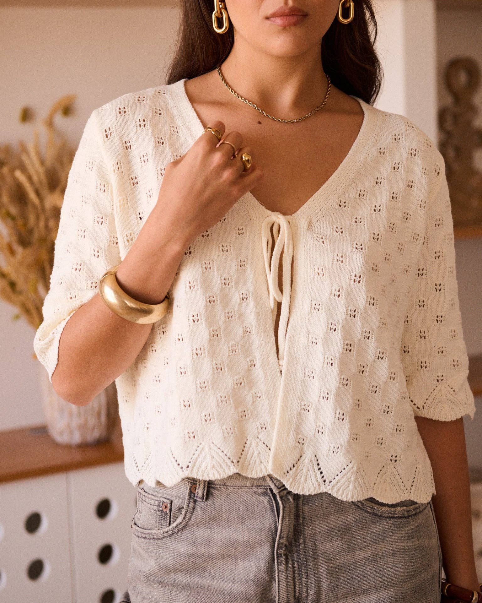 Alia vest: Cream