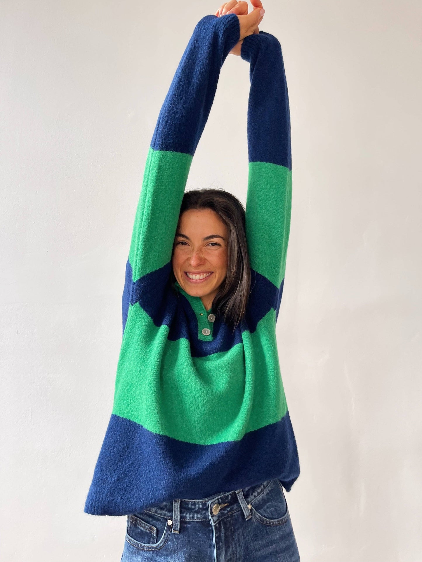 Paola Green and Blue Sweater