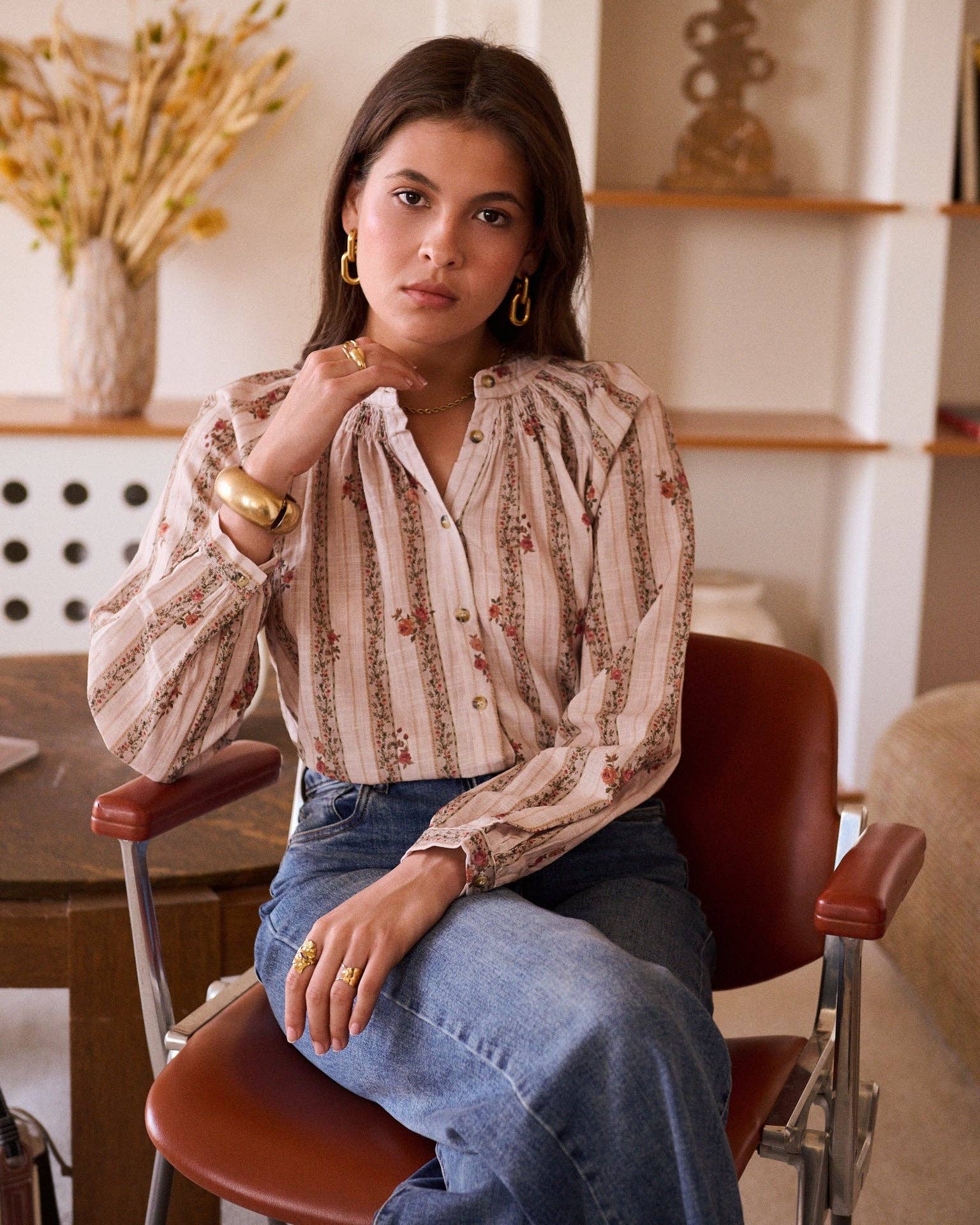 Héloïse Blouse: Taupe