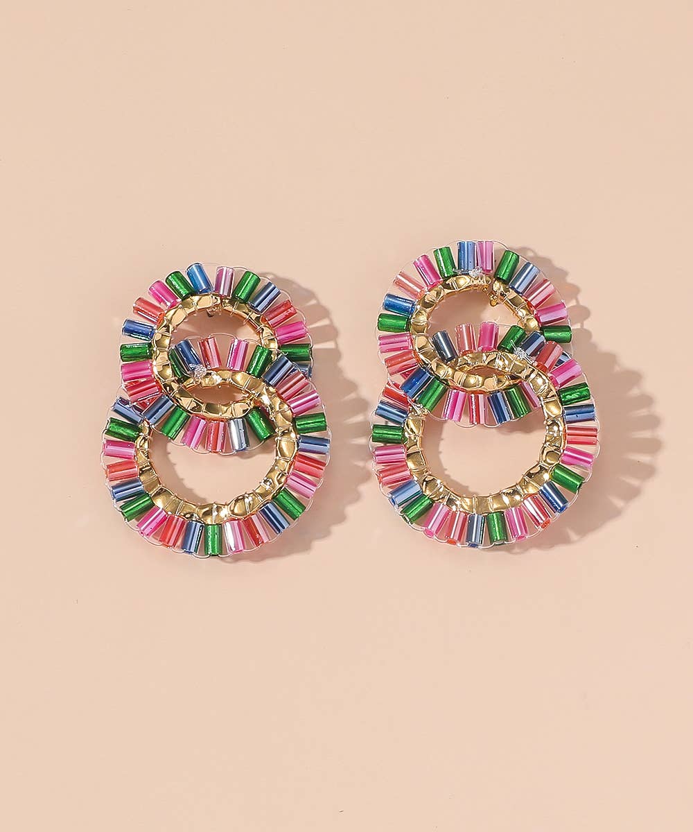 Stud earrings 25AHBOL029: Multicoloured