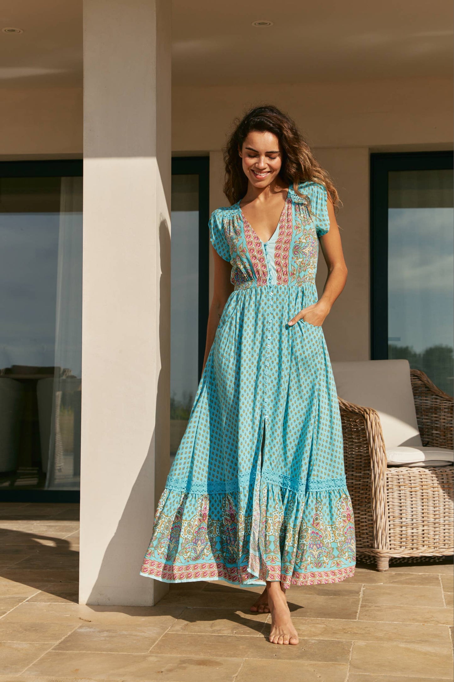 ATLANTIS PRINT CARMEN MAXI