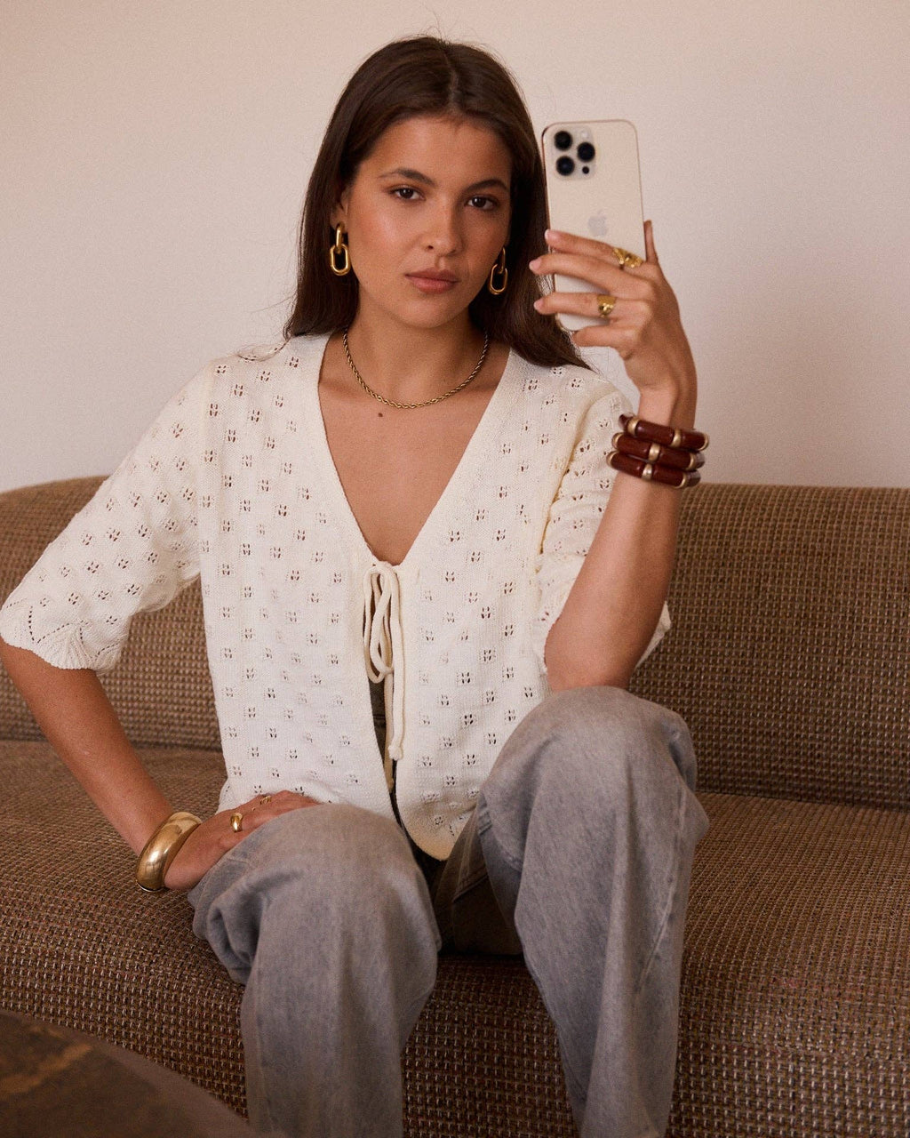Alia vest: Cream