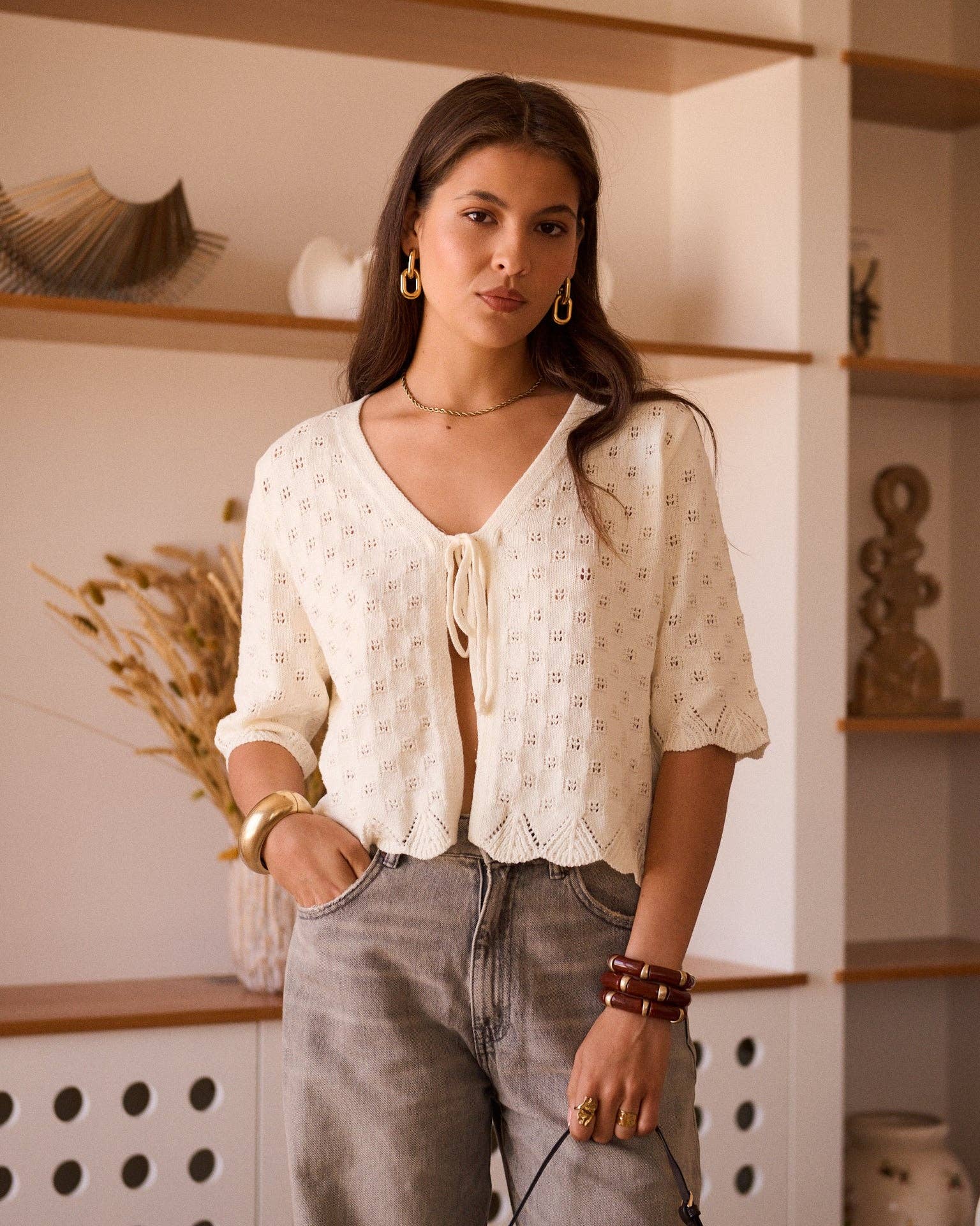 Alia vest: Cream
