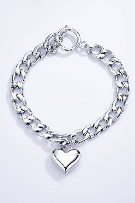 Stainless steel bracelet: Silver