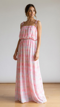 Printed dress in pink