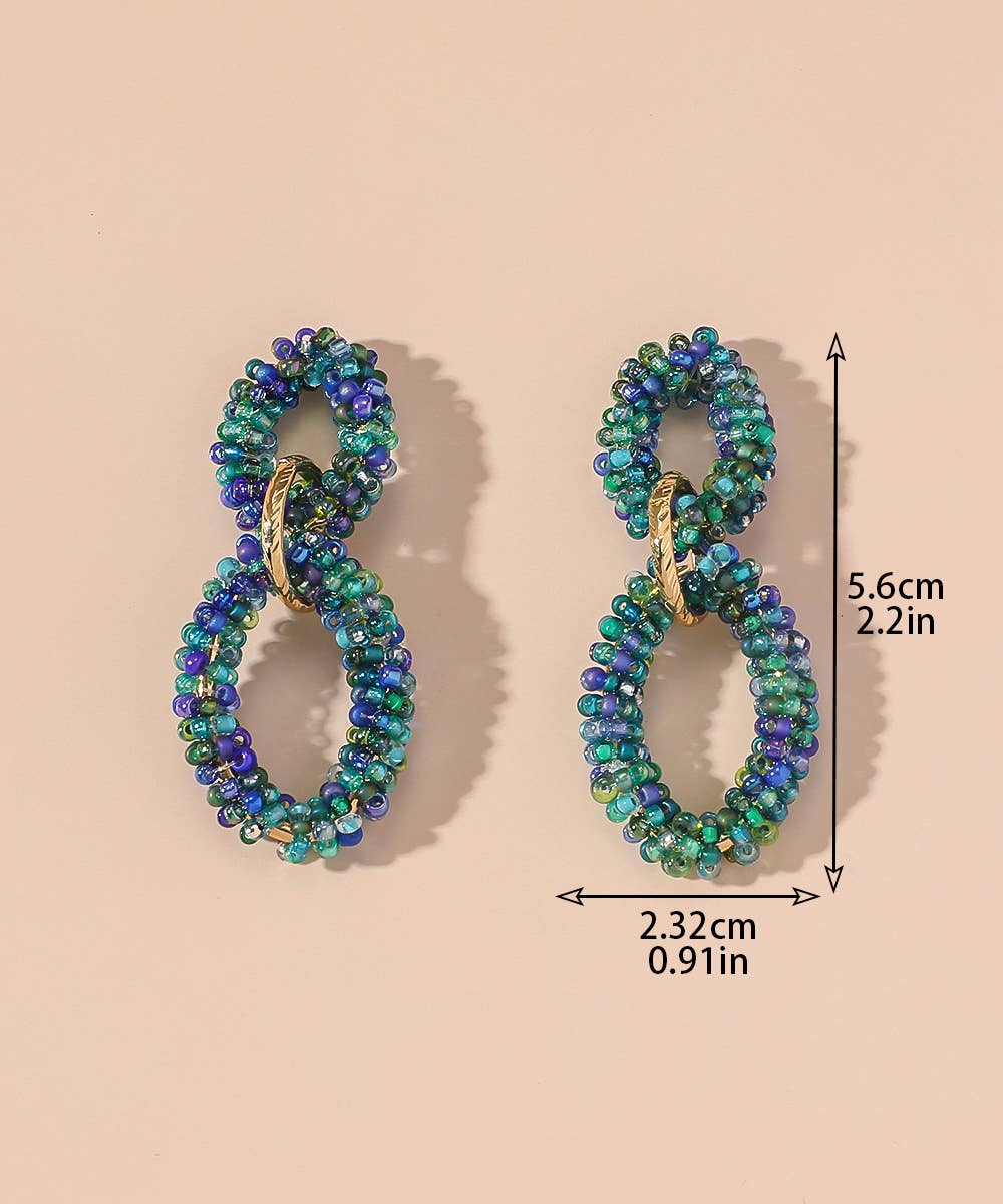 Stud earrings 25AHBOL023: Blue