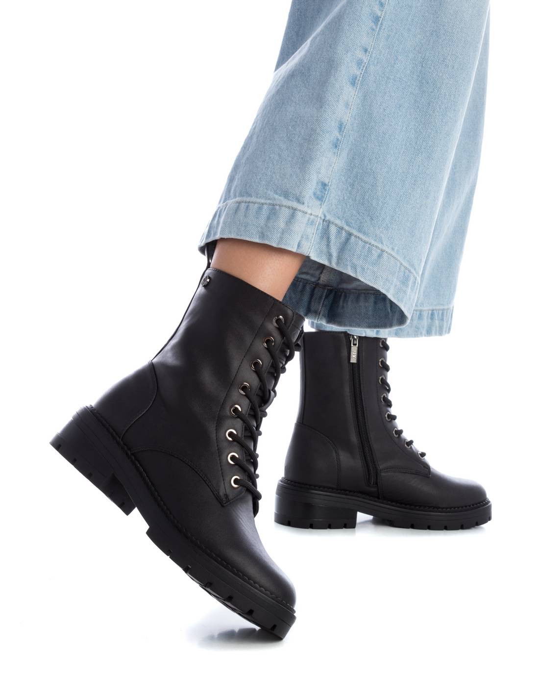 Black lace up boot