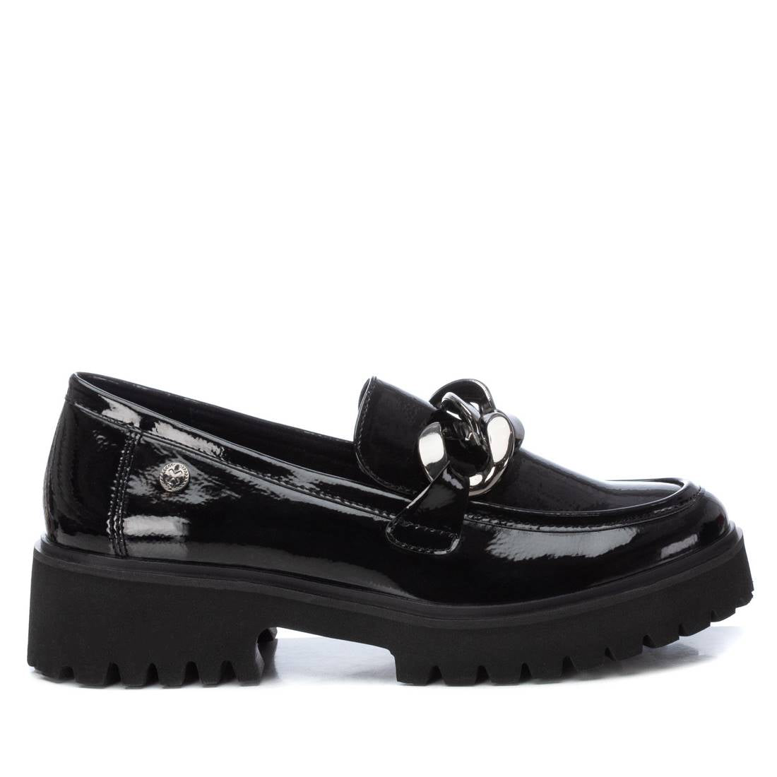 Black patent loafer