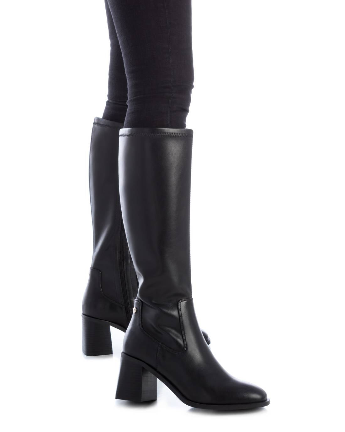 Knee high black boot by xti