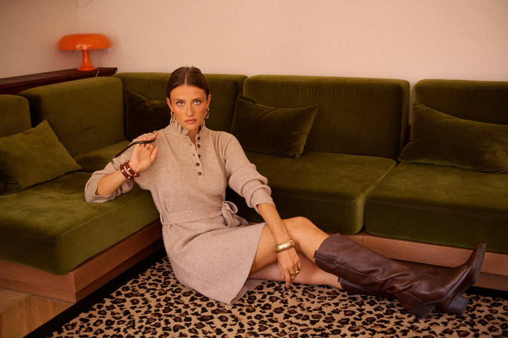 Nives dress: Taupe