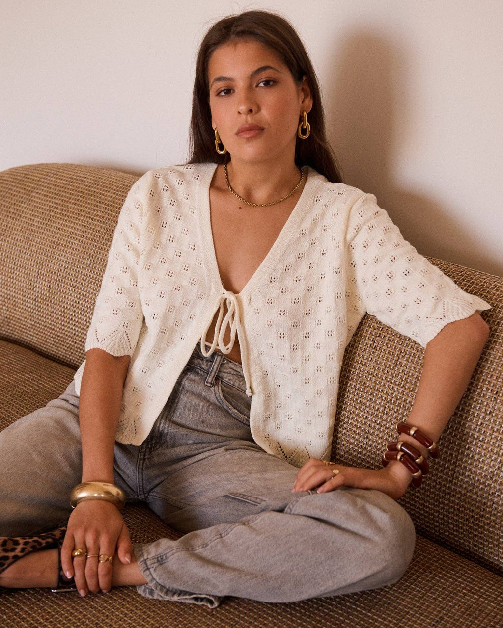 Alia vest: Cream