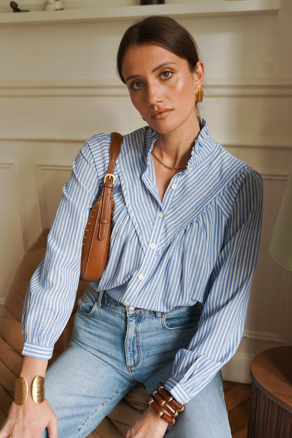 Chrissy Shirt: Blue