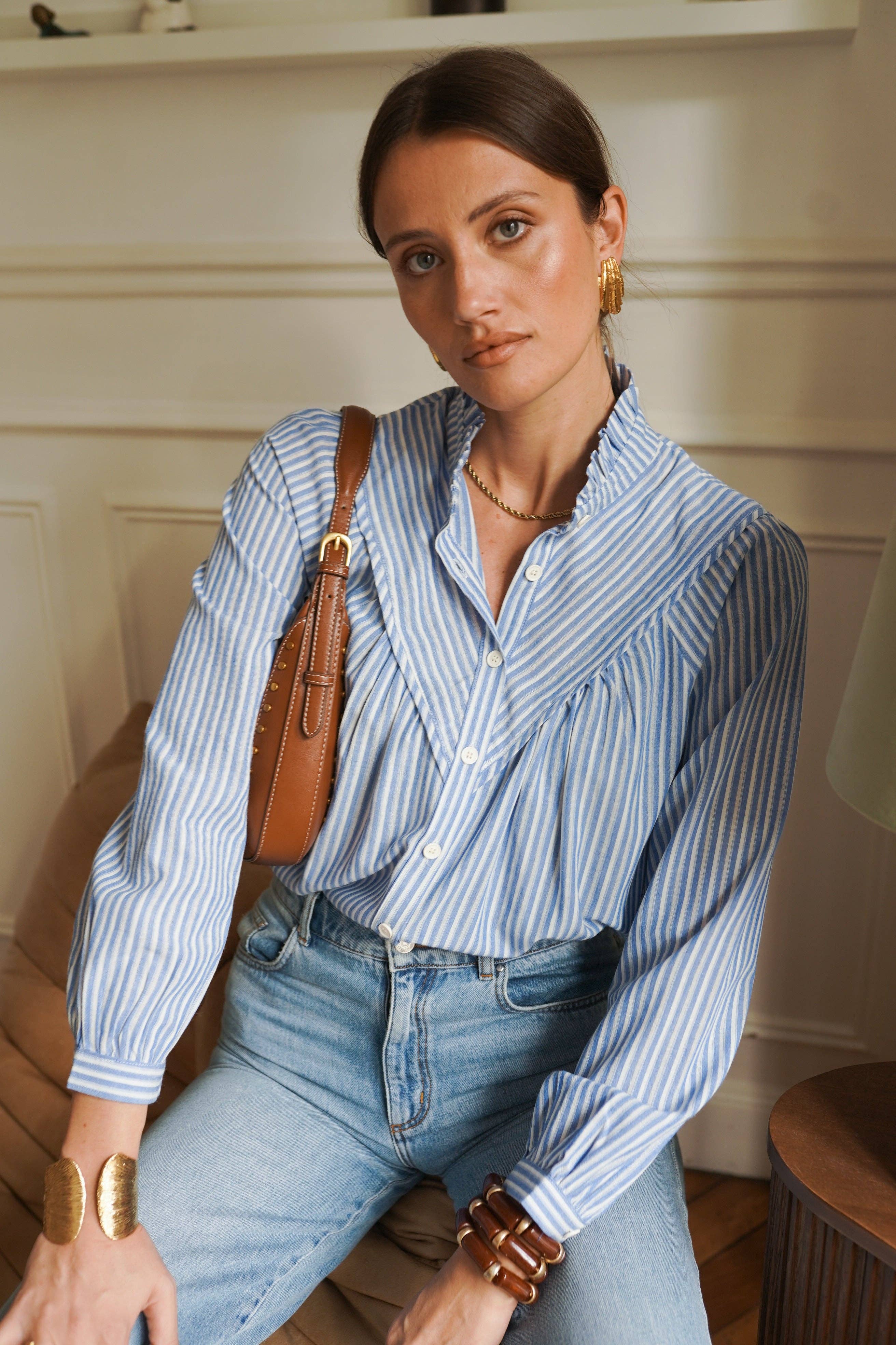 Chrissy Shirt: Blue