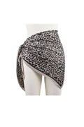 TRIANGLE SCARF LEOPARD-PRINT SILK-TOUCH: Taupe