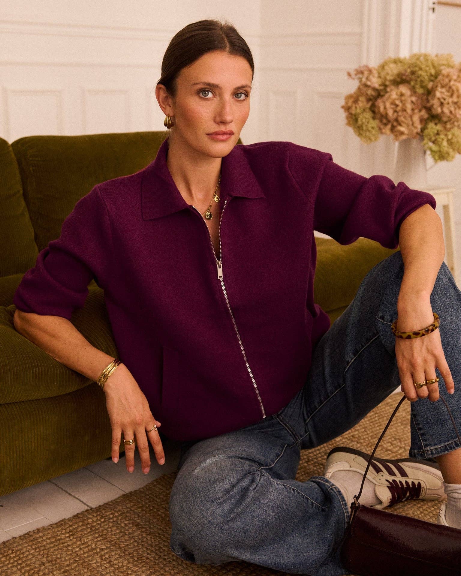 Téodora cardigan: Bordeaux