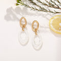 Aurore - Drop Earrings: White