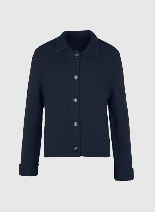 LEVALIE navy polo cardigan