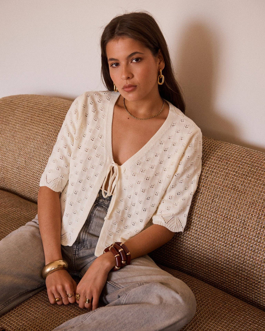 Alia vest: Cream