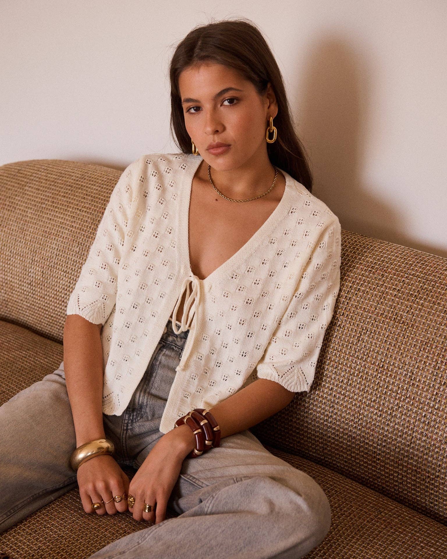 Alia vest: Cream
