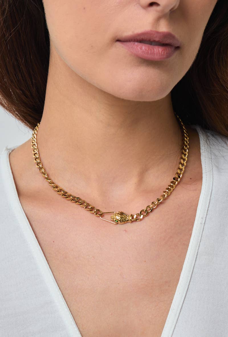 Stainless steel necklace: Gold