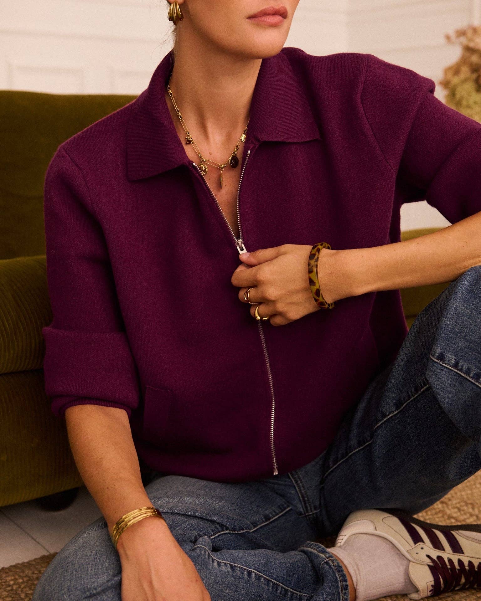 Téodora cardigan: Bordeaux