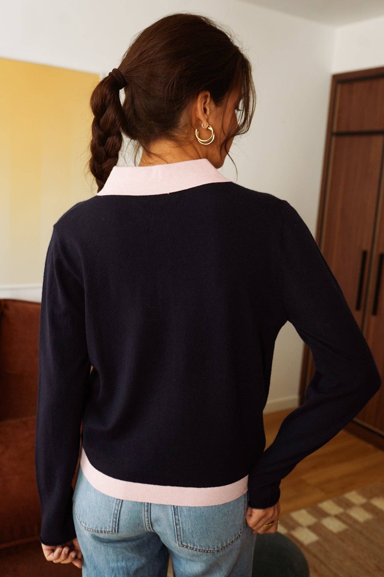 Polo Navy and pink