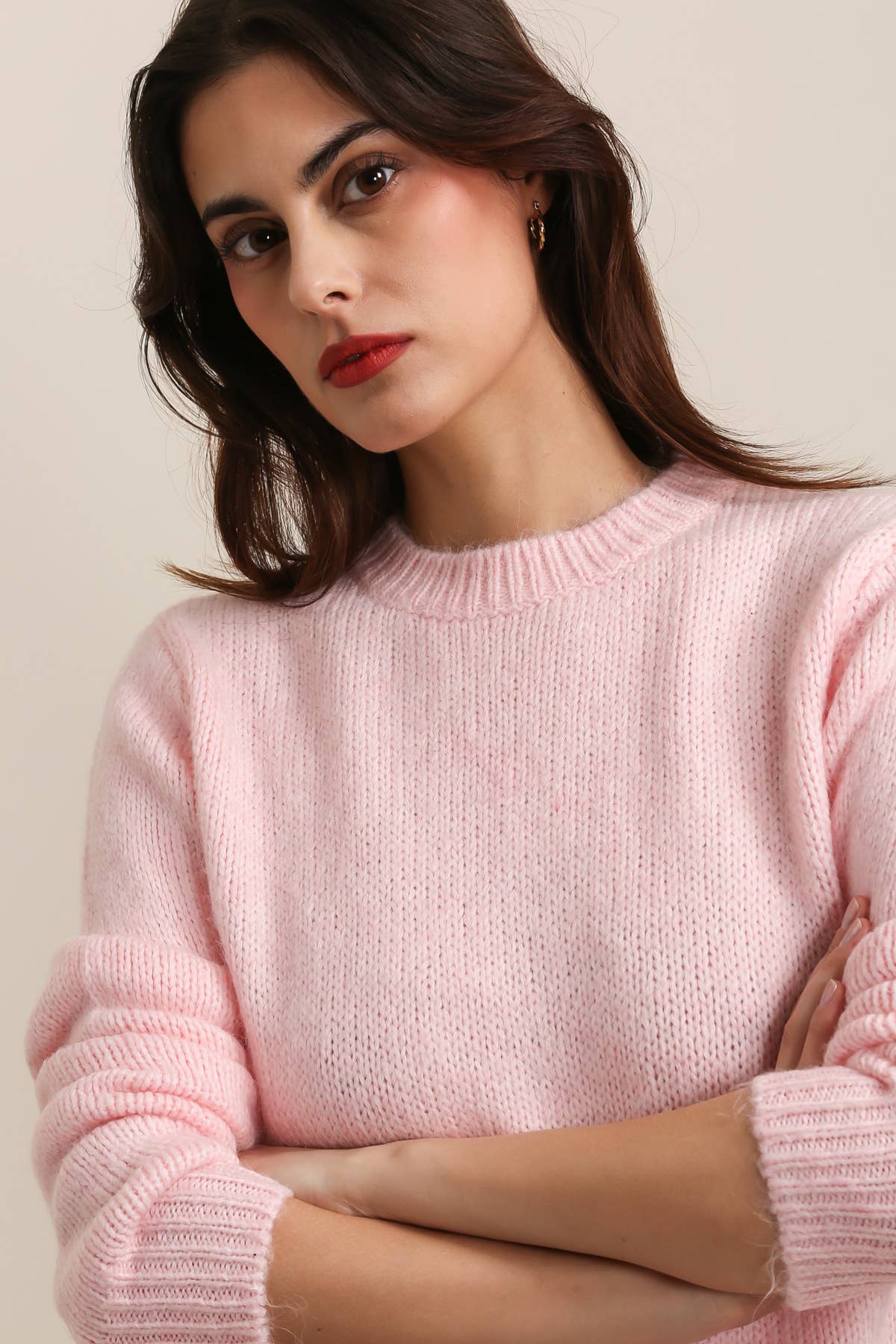 KNITTED SWEATER PINK