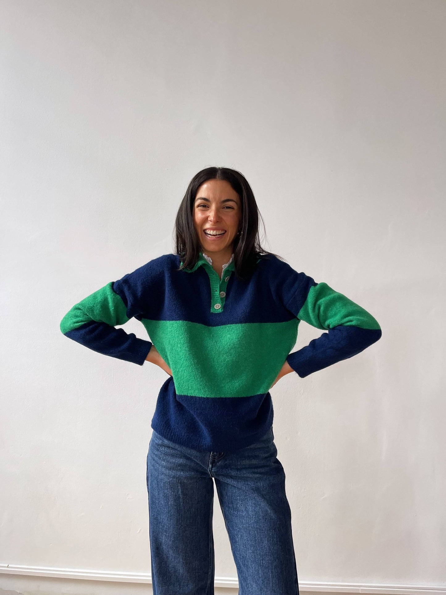 Paola Green and Blue Sweater