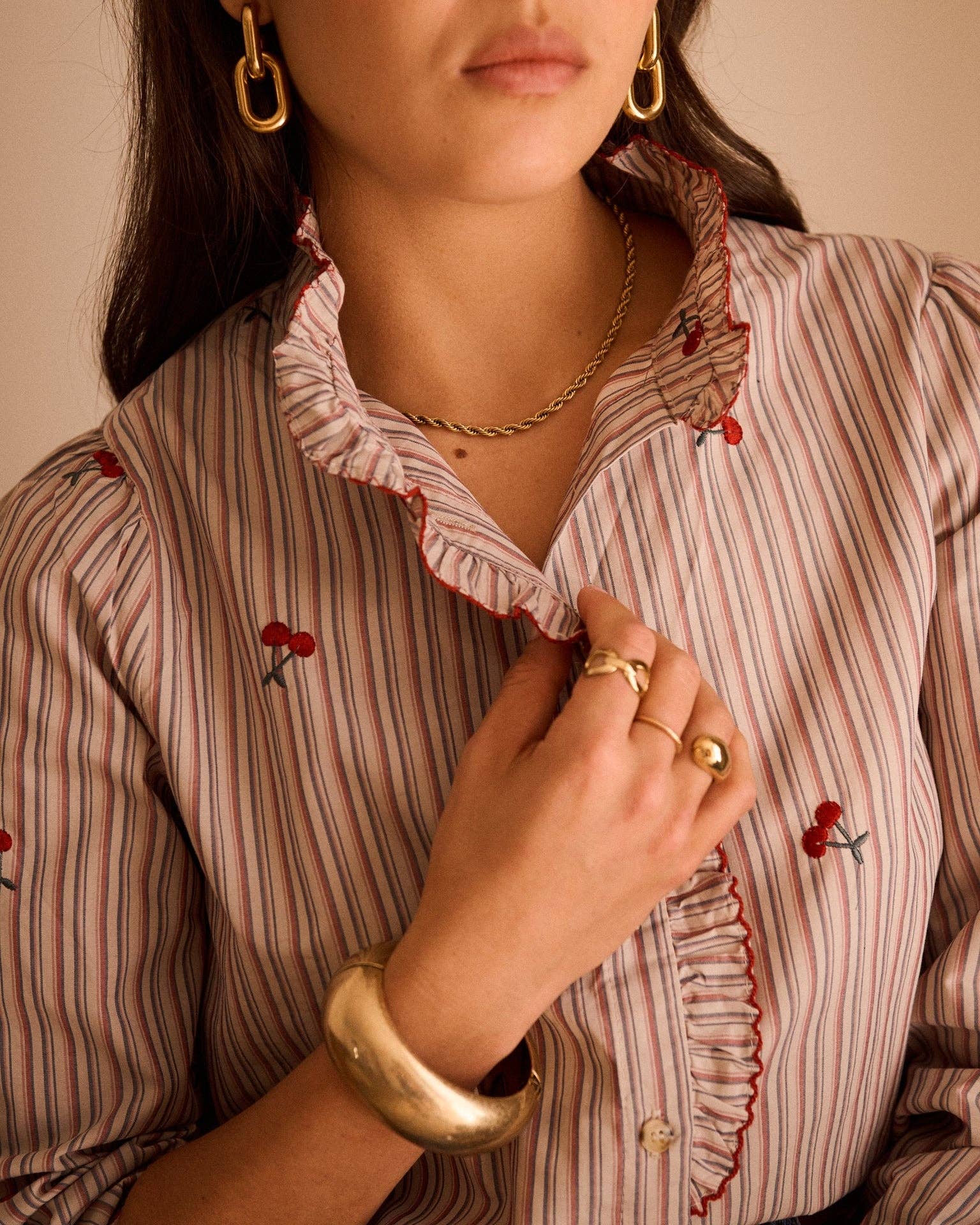 Lyna shirt: Beige