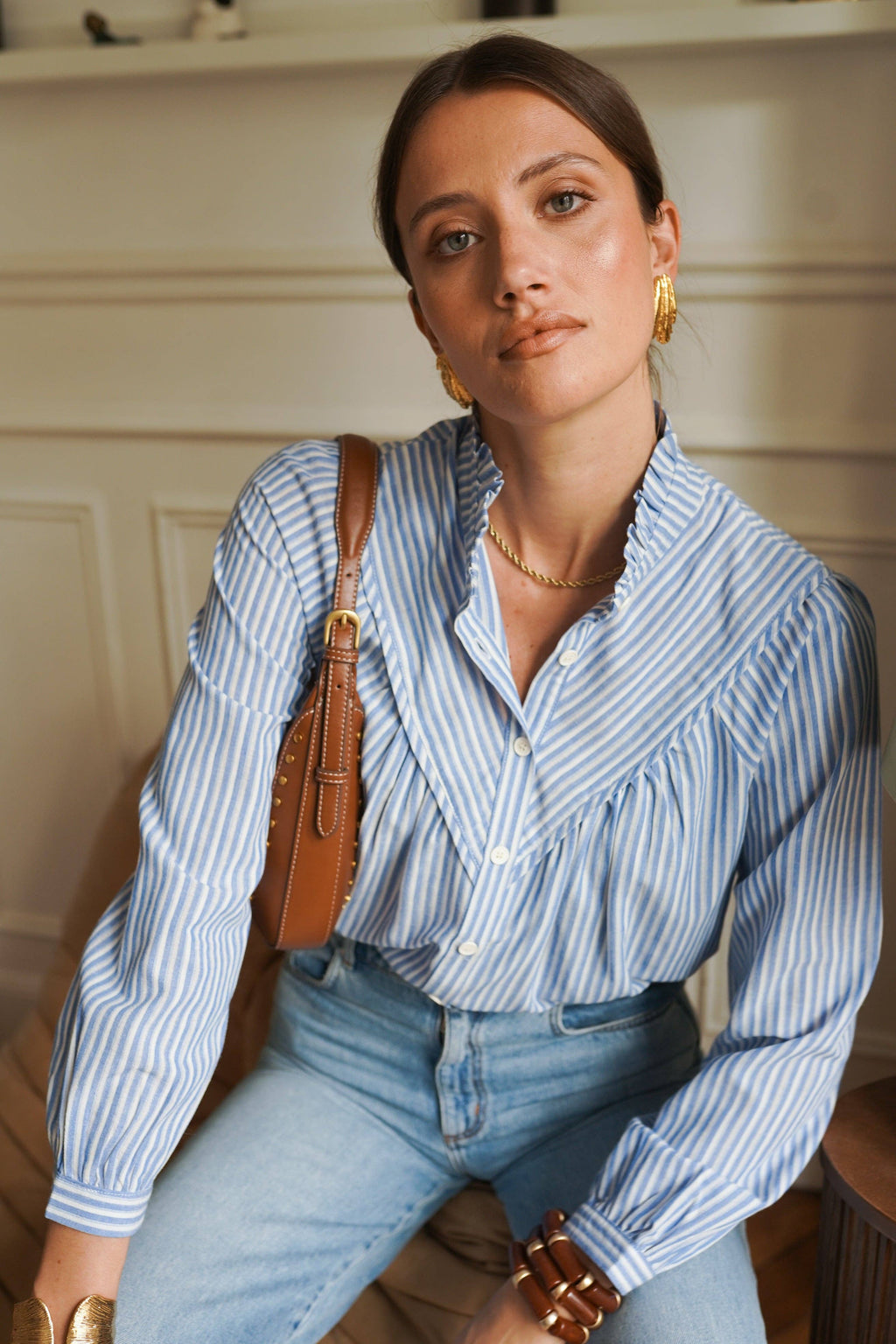 Chrissy Shirt: Blue