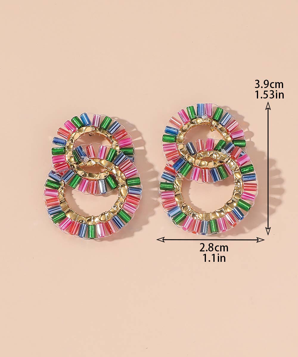 Stud earrings 25AHBOL029: Multicoloured