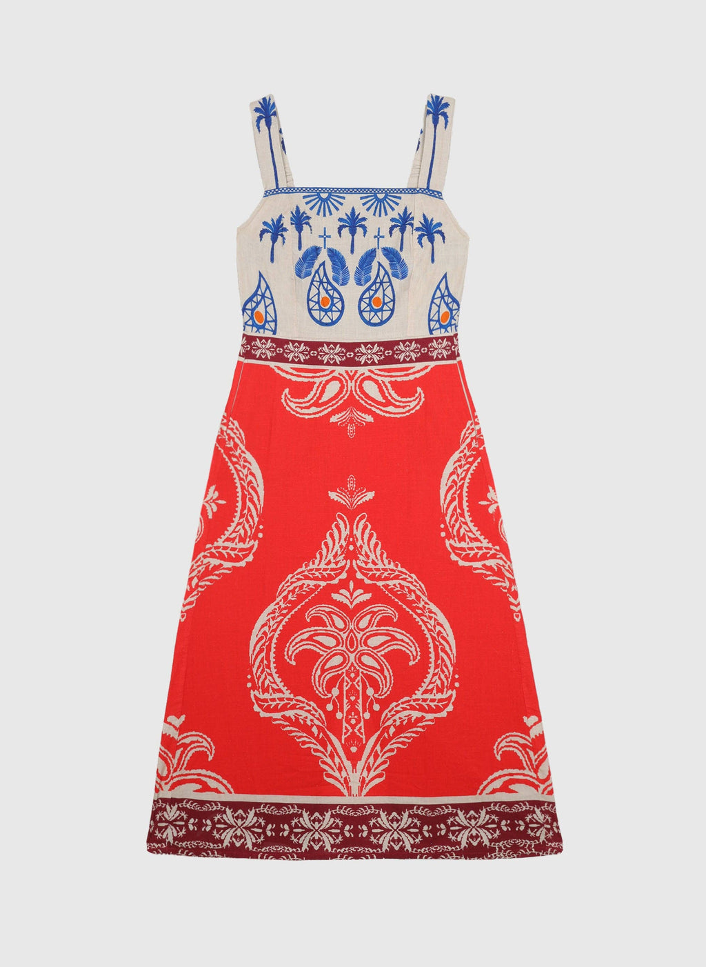 OLENIE midi dress Tivoli red