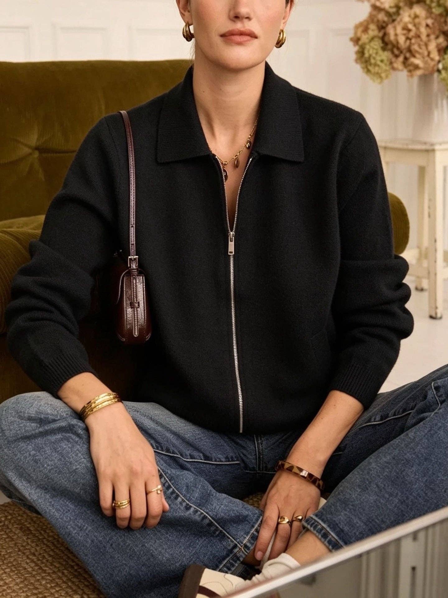 Téodora cardigan: Black
