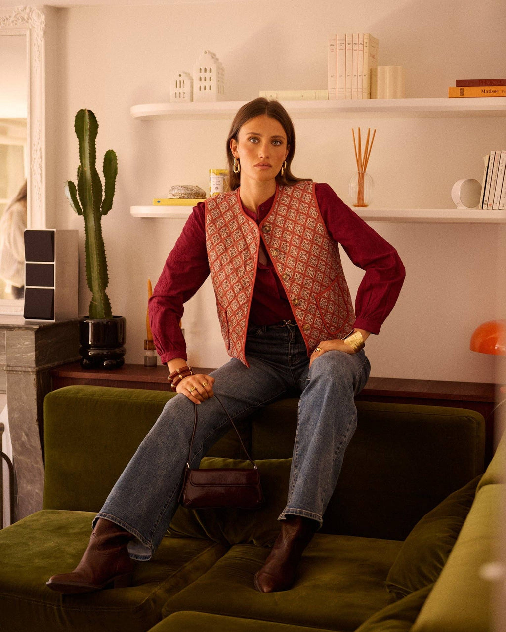 Olympia vest: Bordeaux