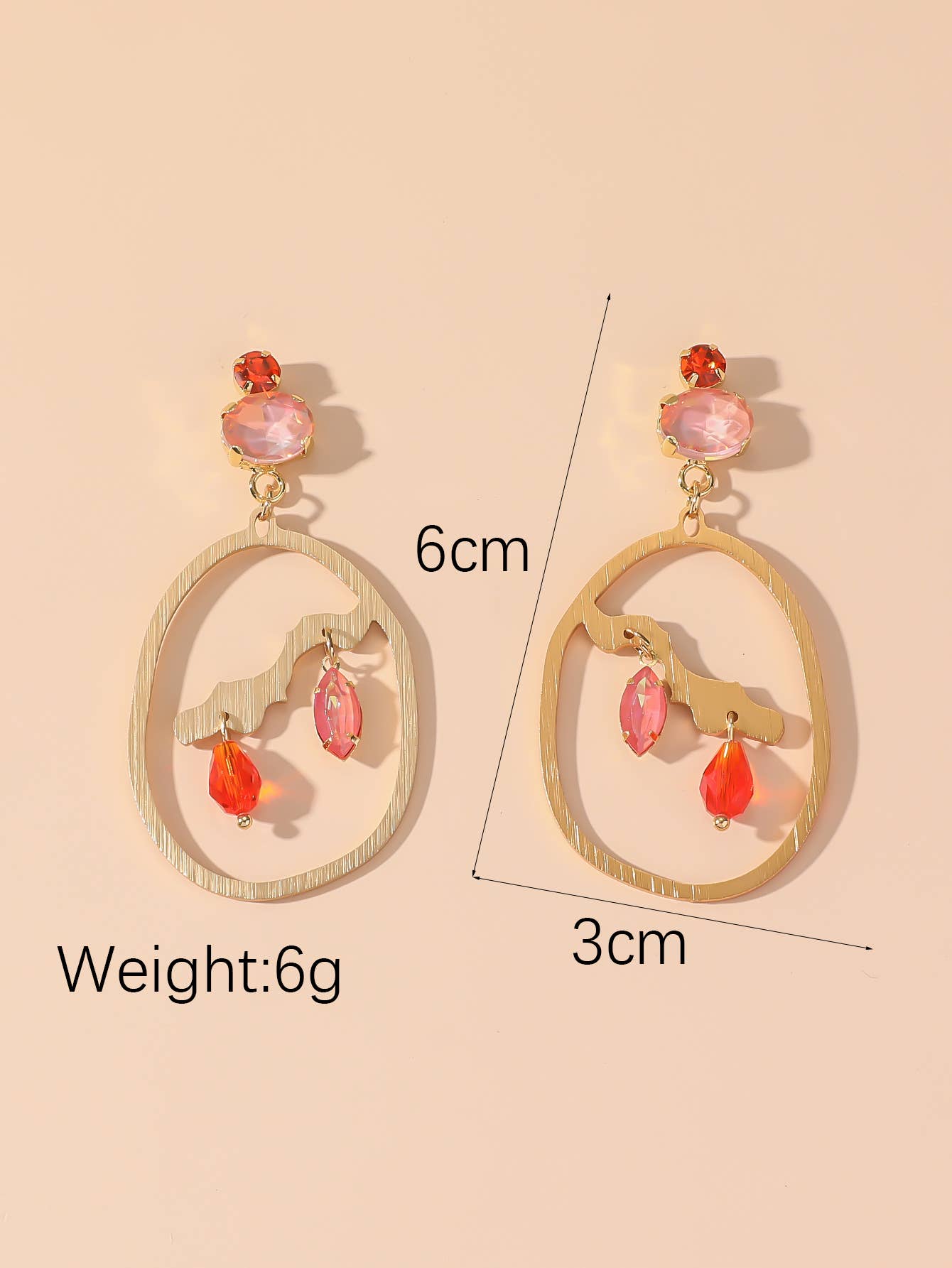 Stud earrings Orange