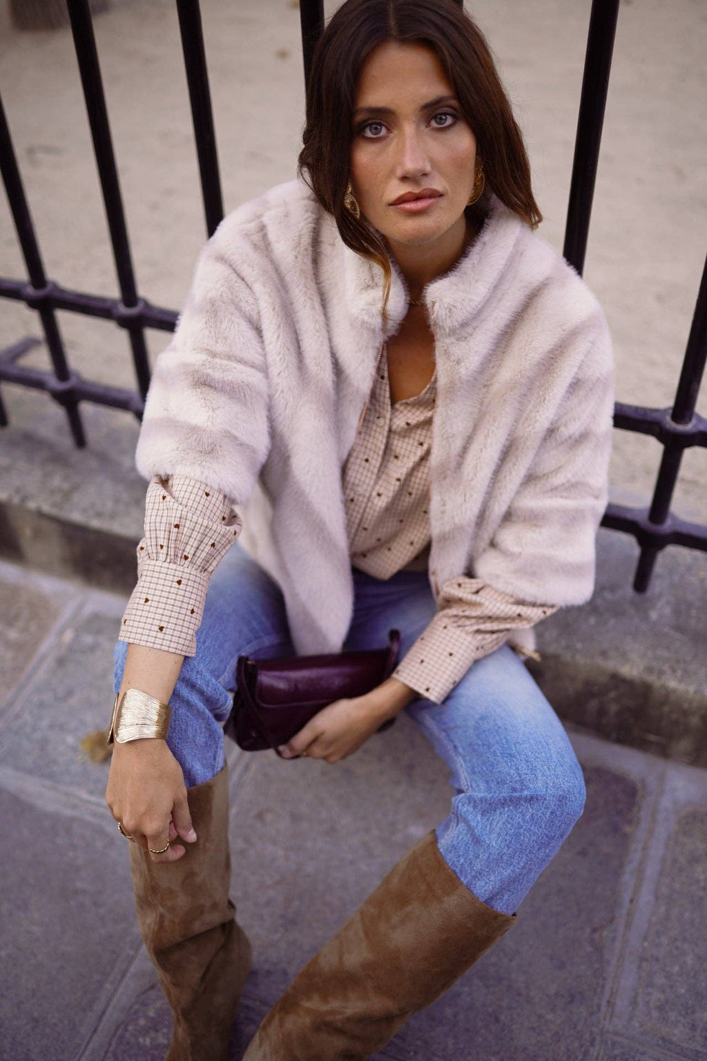 Perla coat: Ecru