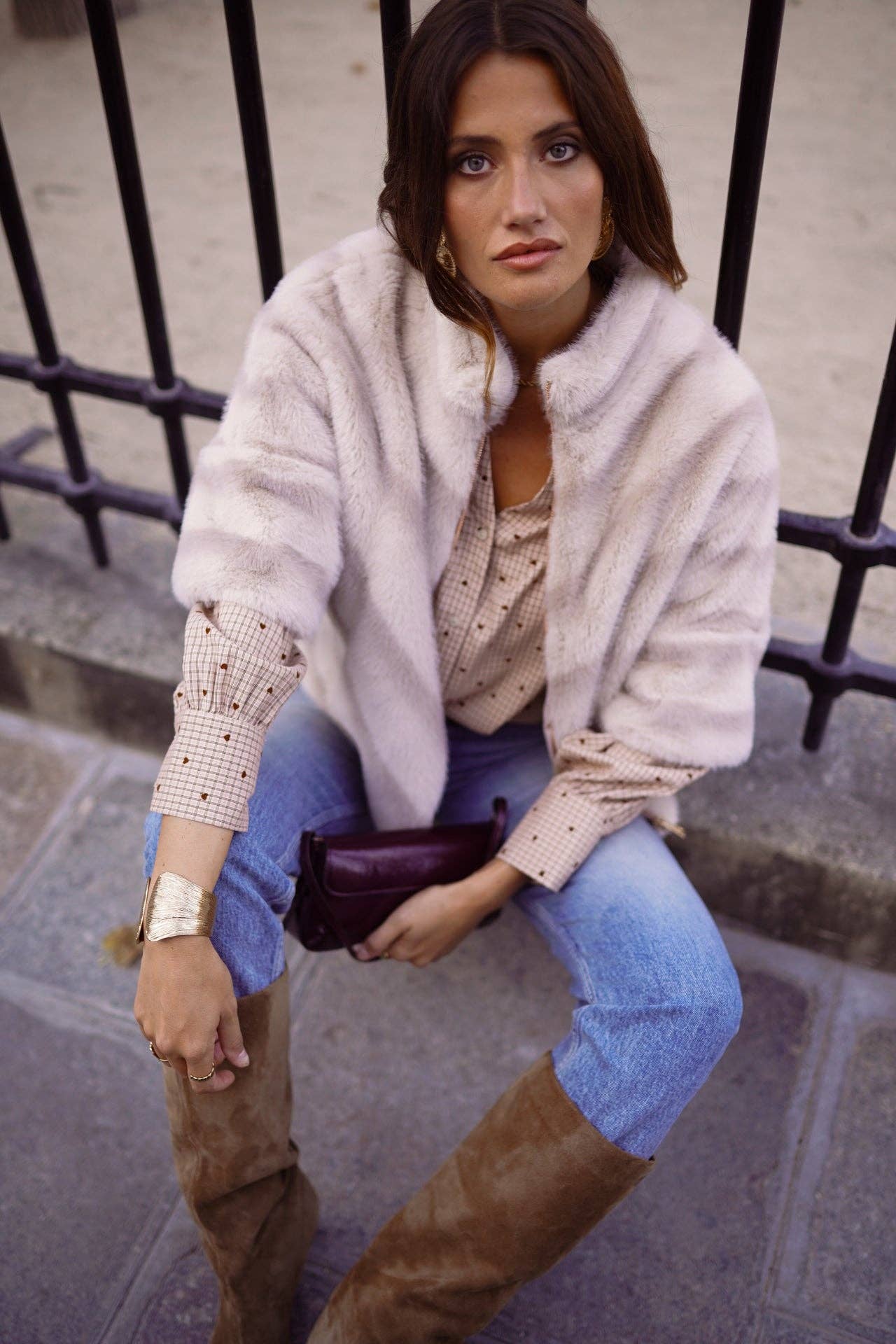 Perla coat: Ecru