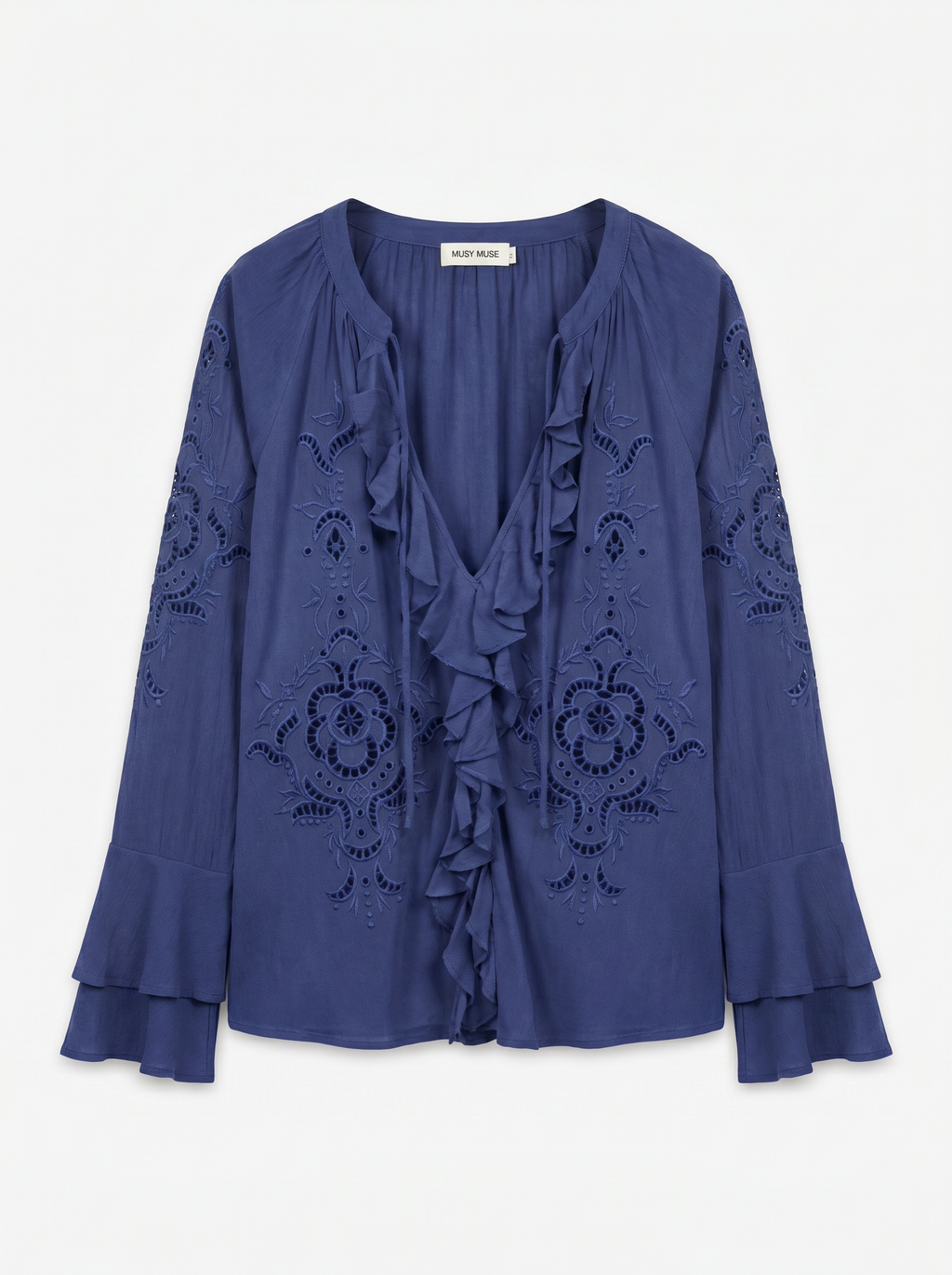 Cotton blouse in blue