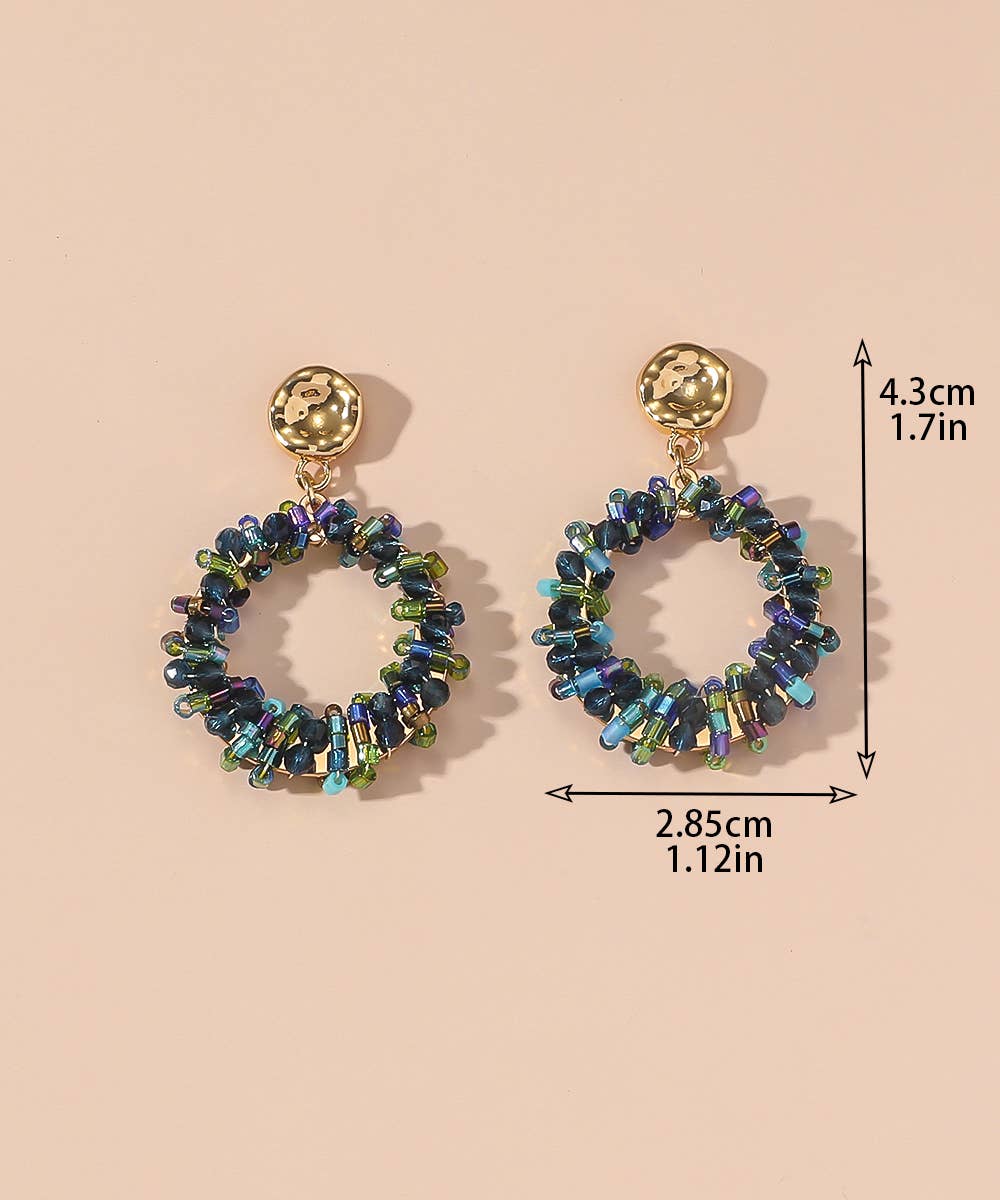 Stud earrings 25AHBOL007: Blue