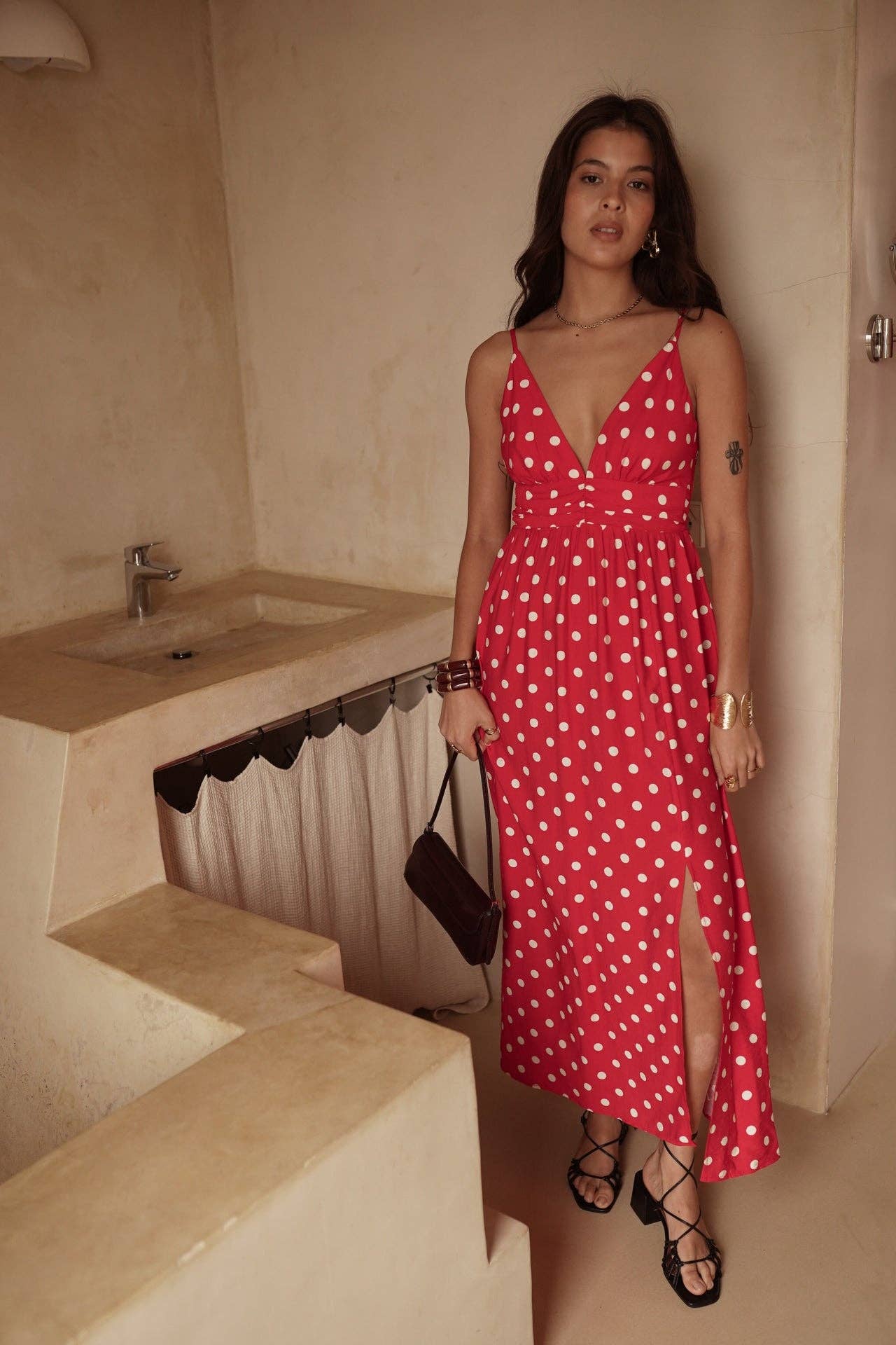 Azélia dress: Rouge