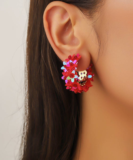 Stud earrings Red