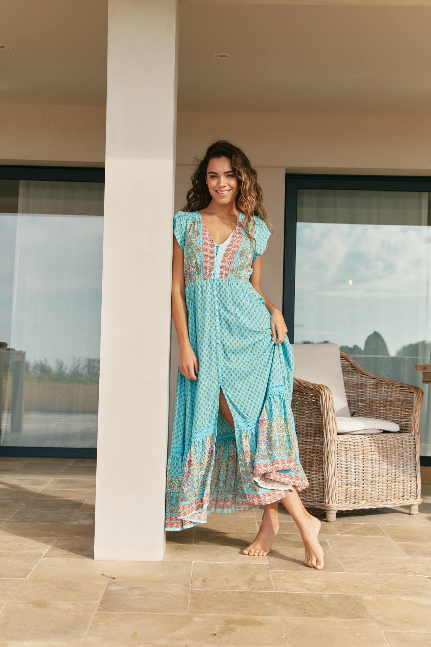 ATLANTIS PRINT CARMEN MAXI
