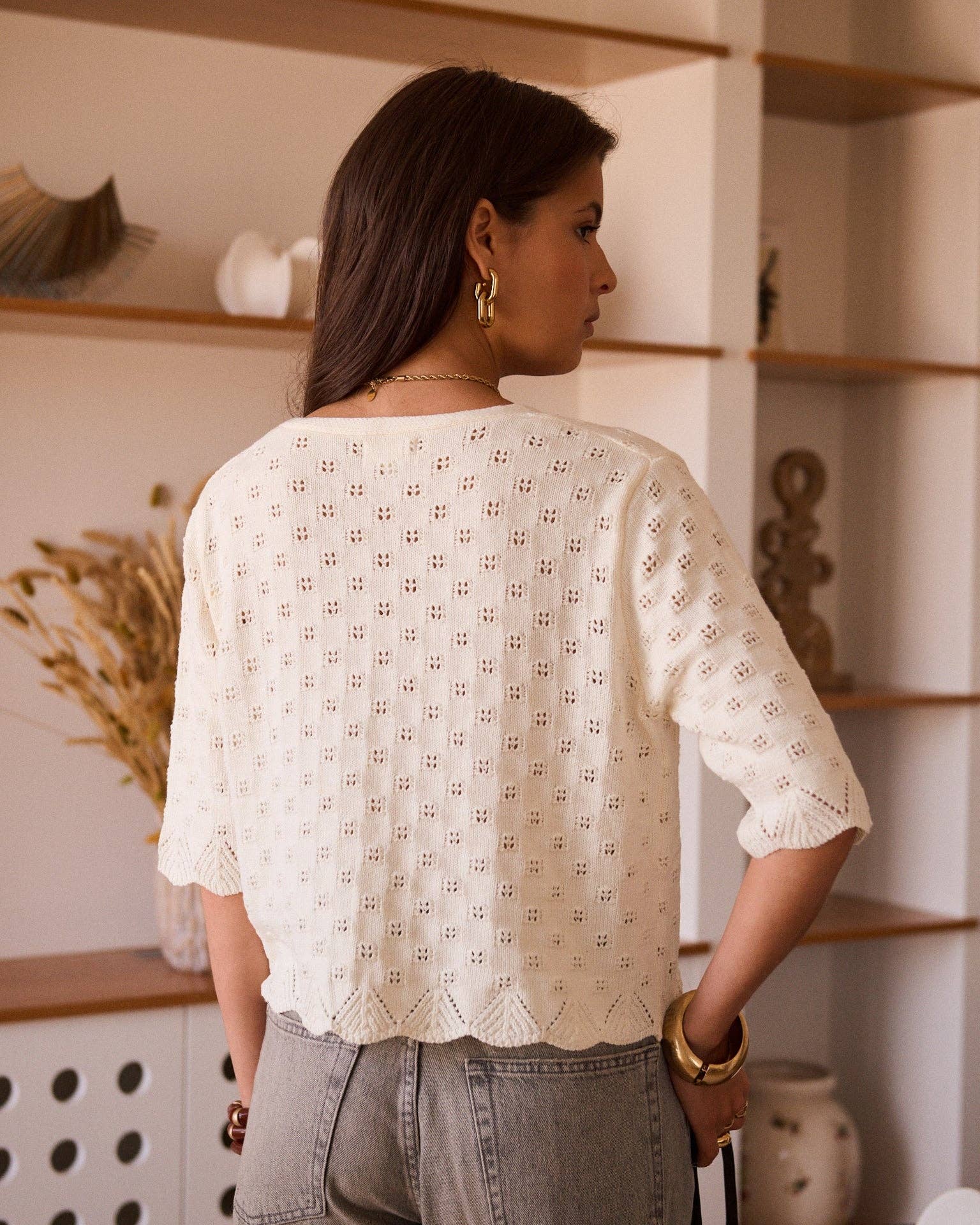 Alia vest: Cream