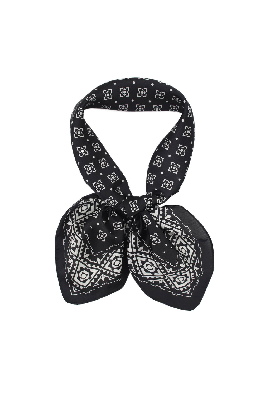 COLORED SILK-TOUCH SCARF: Black